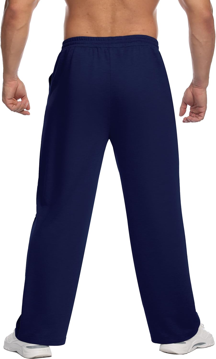 Deyeek Men's Lightweight Sweatpants Open Bottom Sweat Pants for Men Straight Leg Gym Sweatpants Lounge Pants with Pockets