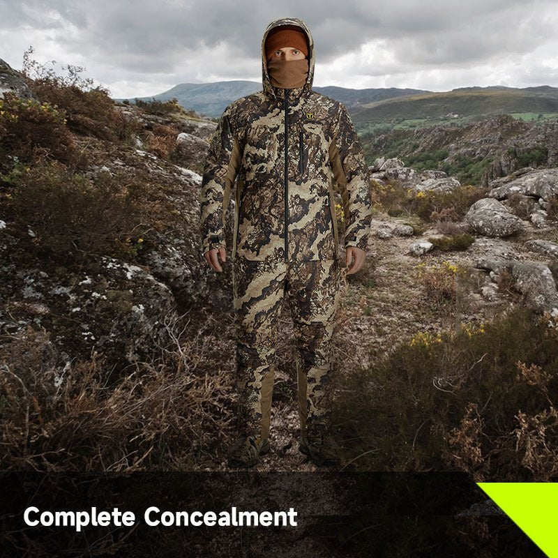 Men’s 2-Pack Fleece-Lined Hunting Jacket & Pants Set – Water-Resistant, Silent, Safety Harness Compatible