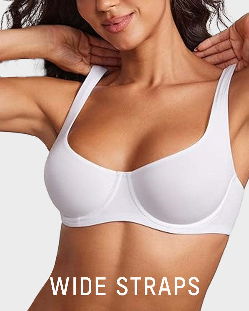 ⚡Flash Sale 👍 Underwire Support Seamless Unlined Balconette Bra