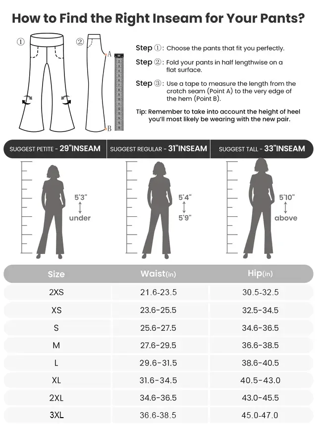 🔥10 Pack For $25.99-Women Wide Leg Pants with Pockets High Waist Stretch Casual Sweatpants Petite/Regular/Tal