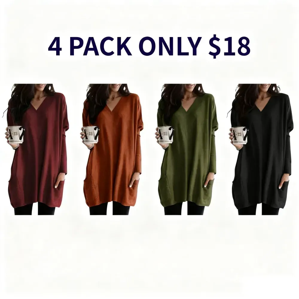 Fall Deals Up To 90% OFF-Womens Tunic Tops with Pockets