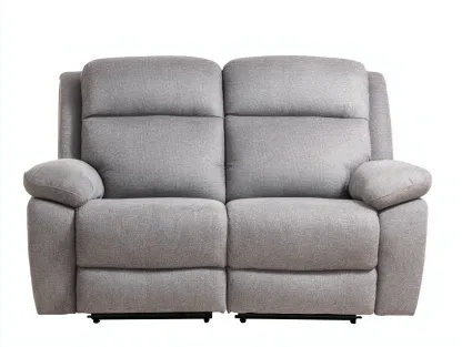 Sofá de dos plazas 160x95x100 cm - tela gris - reclinable