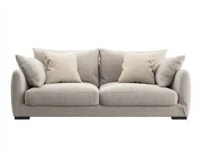 Sofá de dos plazas 170x95x90 cm - tela gris claro - diseño moderno