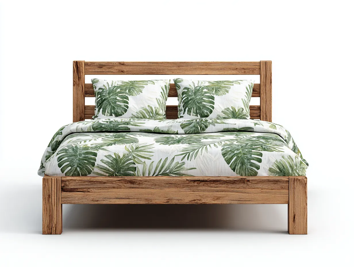 Cama doble con cabecero 200x160x95 cm - marrón