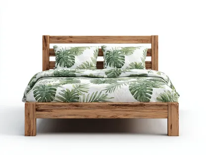 Cama doble con cabecero 200x160x95 cm - marrón