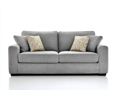 Sofá de dos plazas 165x95x90 cm - tela gris claro - estilo moderno