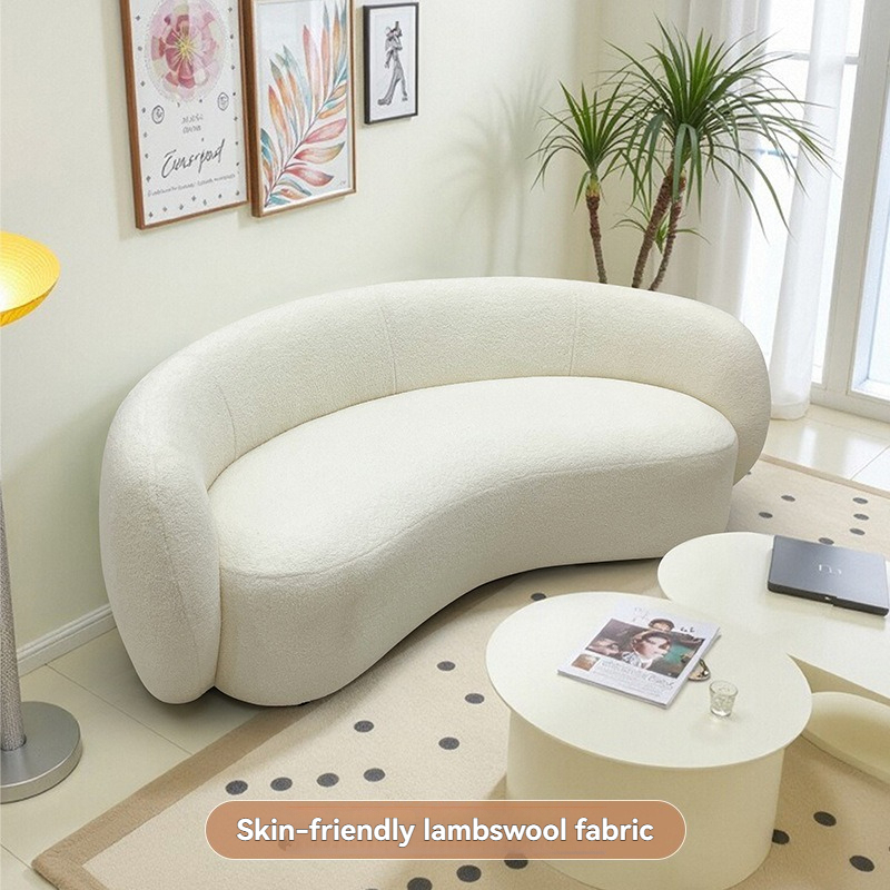 Cashew Yuanbao Sofa Clothing Store Rest Area Fabric Sofa Reception Curved Hotel Sofa Apartment Sofa Special Shape