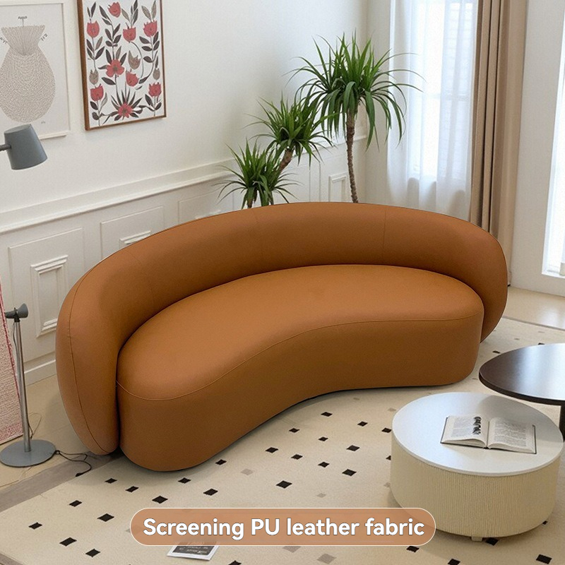 Cashew Yuanbao Sofa Clothing Store Rest Area Fabric Sofa Reception Curved Hotel Sofa Apartment Sofa Special Shape