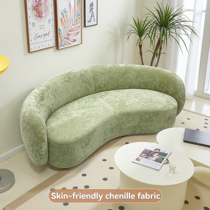 Cashew Yuanbao Sofa Clothing Store Rest Area Fabric Sofa Reception Curved Hotel Sofa Apartment Sofa Special Shape
