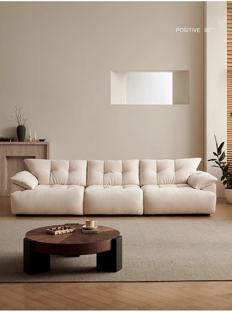 Flower Bud Sofa Living Room Aishen Longjiang Sofa Official Down Cloud Chenille Fabric Sweet Persimmon Lily Sofa