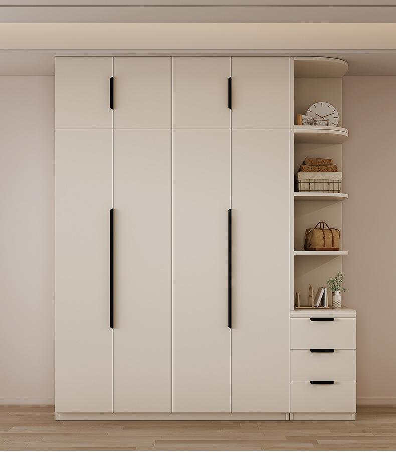 Wardrobe Bedroom Light Luxury Cream Style One Door To Top Large Wardrobe Combination Rental House Home Storage Wardrobe Cabinet