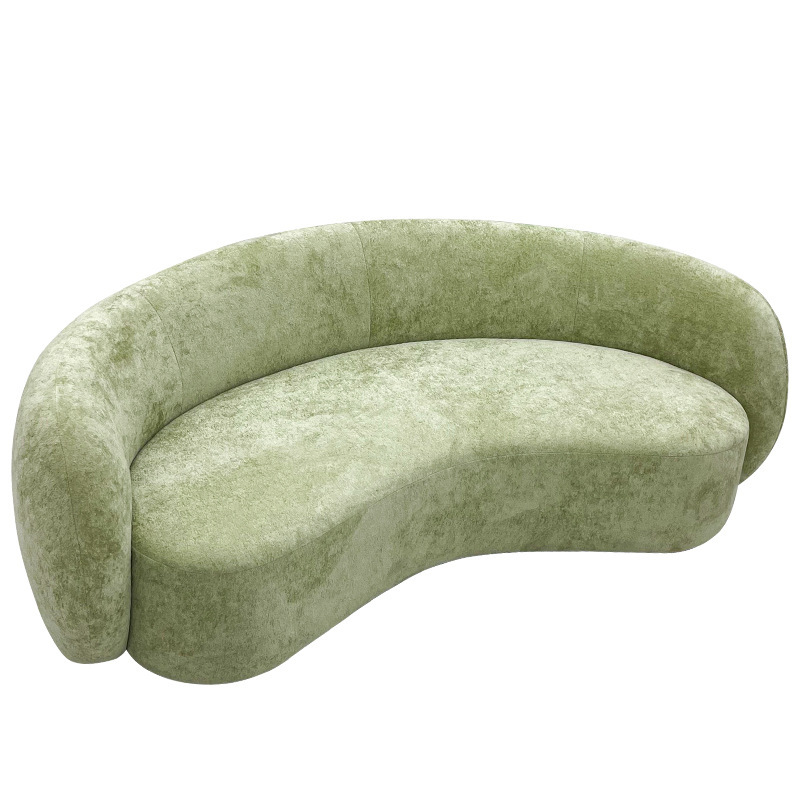 Cashew Yuanbao Sofa Clothing Store Rest Area Fabric Sofa Reception Curved Hotel Sofa Apartment Sofa Special Shape