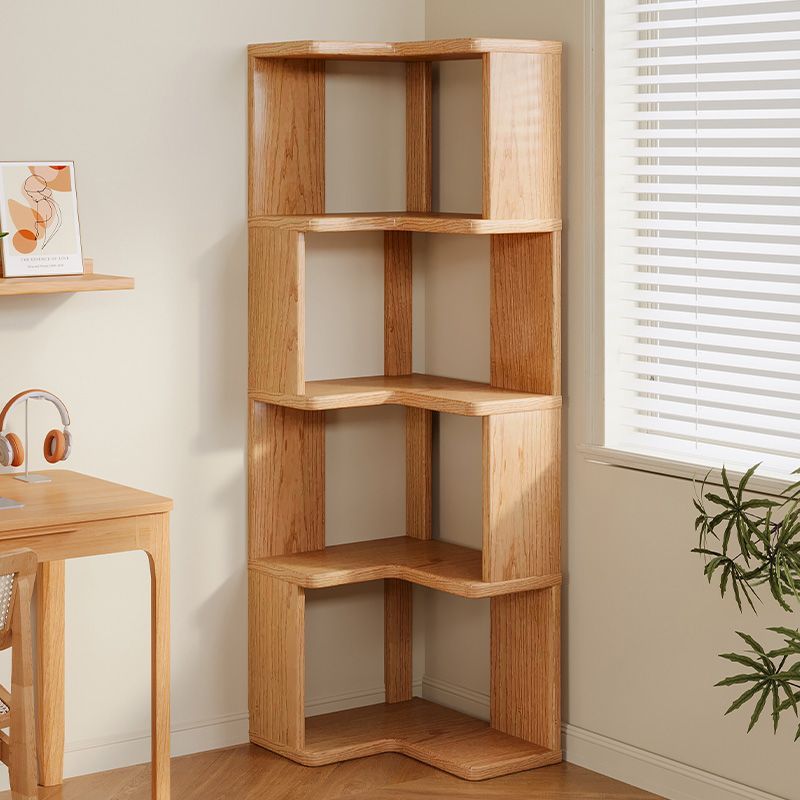 Corner Bookshelf Storage Rack Floor-Standing Children'S Wall-Mounted Solid Wood Bookcase Home Corner Simple Storage Shelf Storage Cabinet