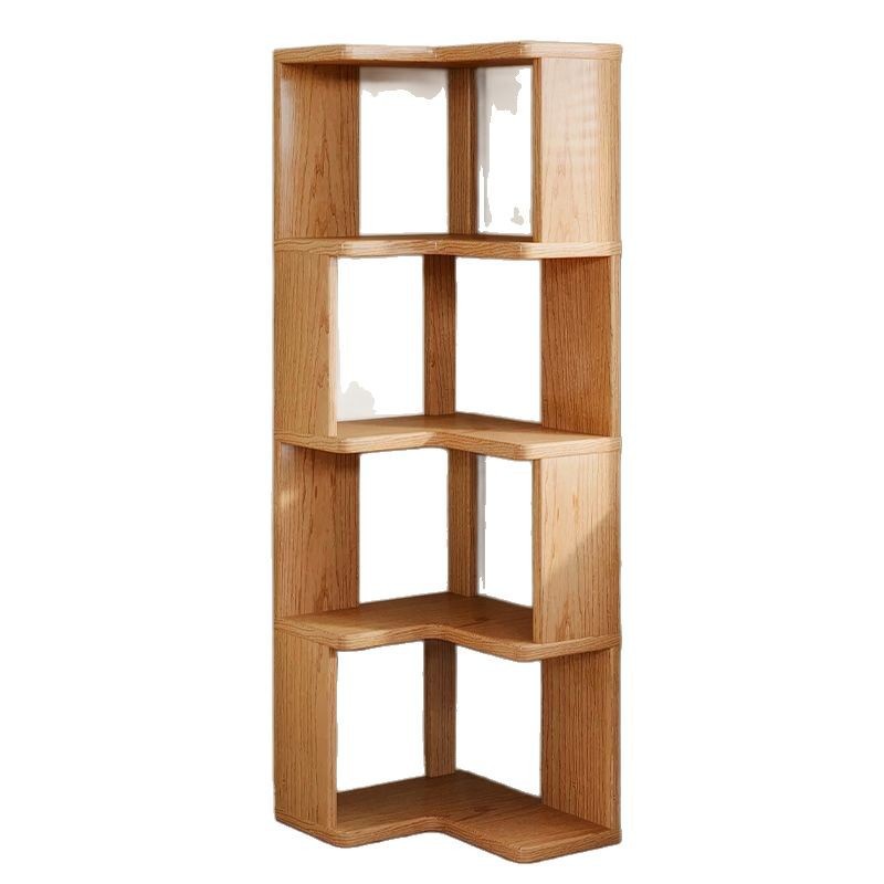 Corner Bookshelf Storage Rack Floor-Standing Children'S Wall-Mounted Solid Wood Bookcase Home Corner Simple Storage Shelf Storage Cabinet