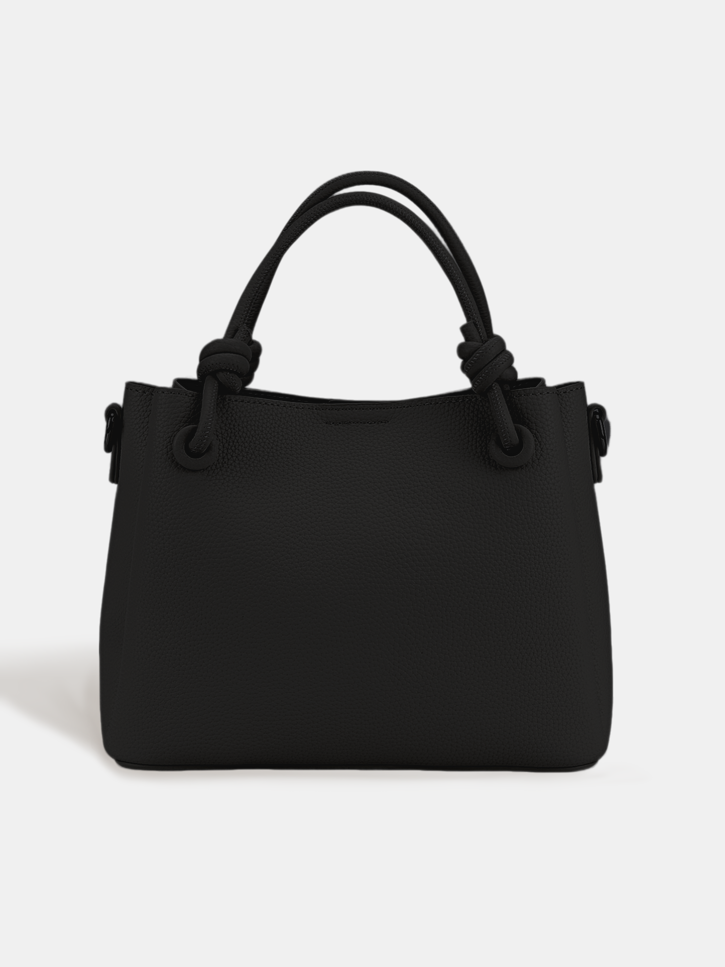 Luckcus Soft Structured Handbag with Knotted Handles