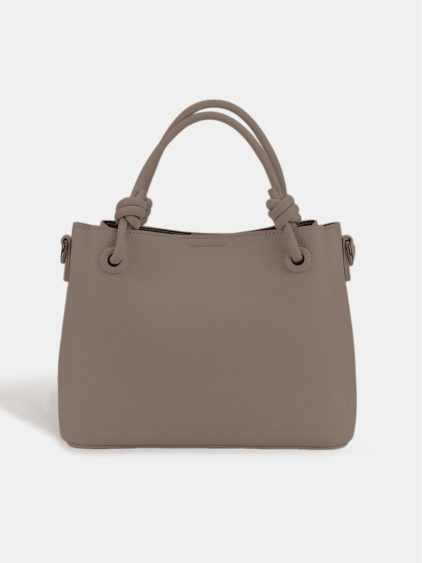 Luckcus Soft Structured Handbag with Knotted Handles