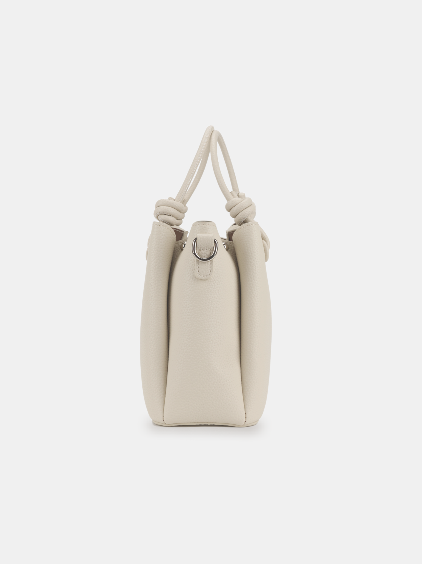 Luckcus Soft Structured Handbag with Knotted Handles