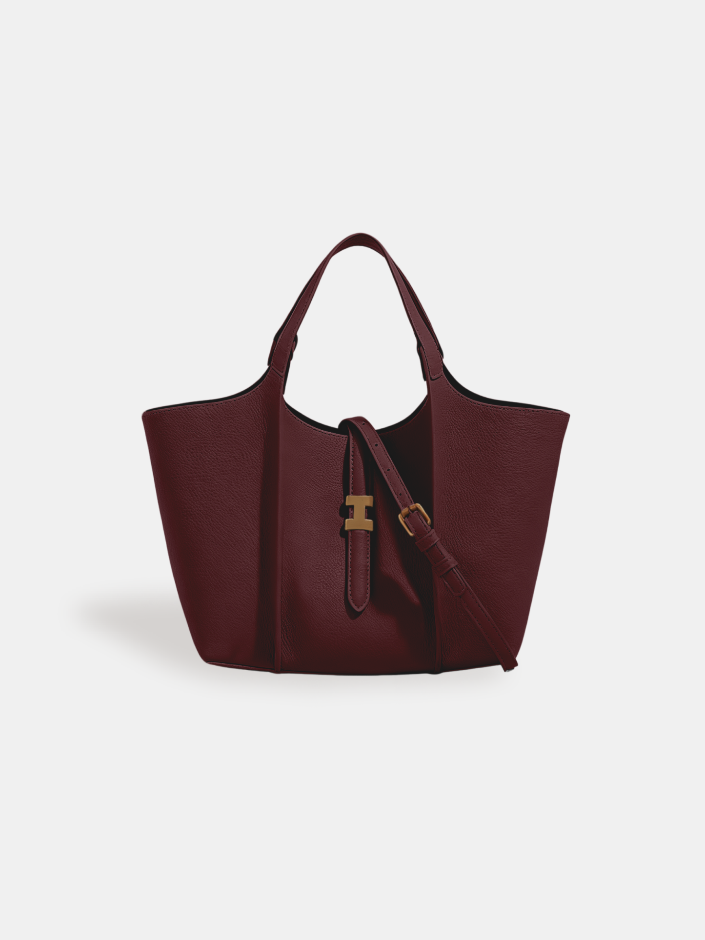Luckcus Minimalist Clean-Line Winged Tote