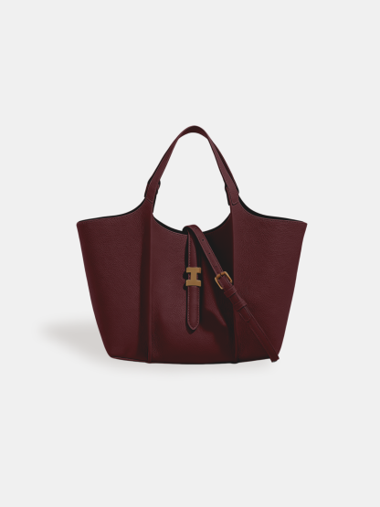 Luckcus Minimalist Clean-Line Winged Tote