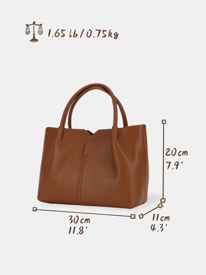 Luckcus Seam Detailing Soft Structured Tote