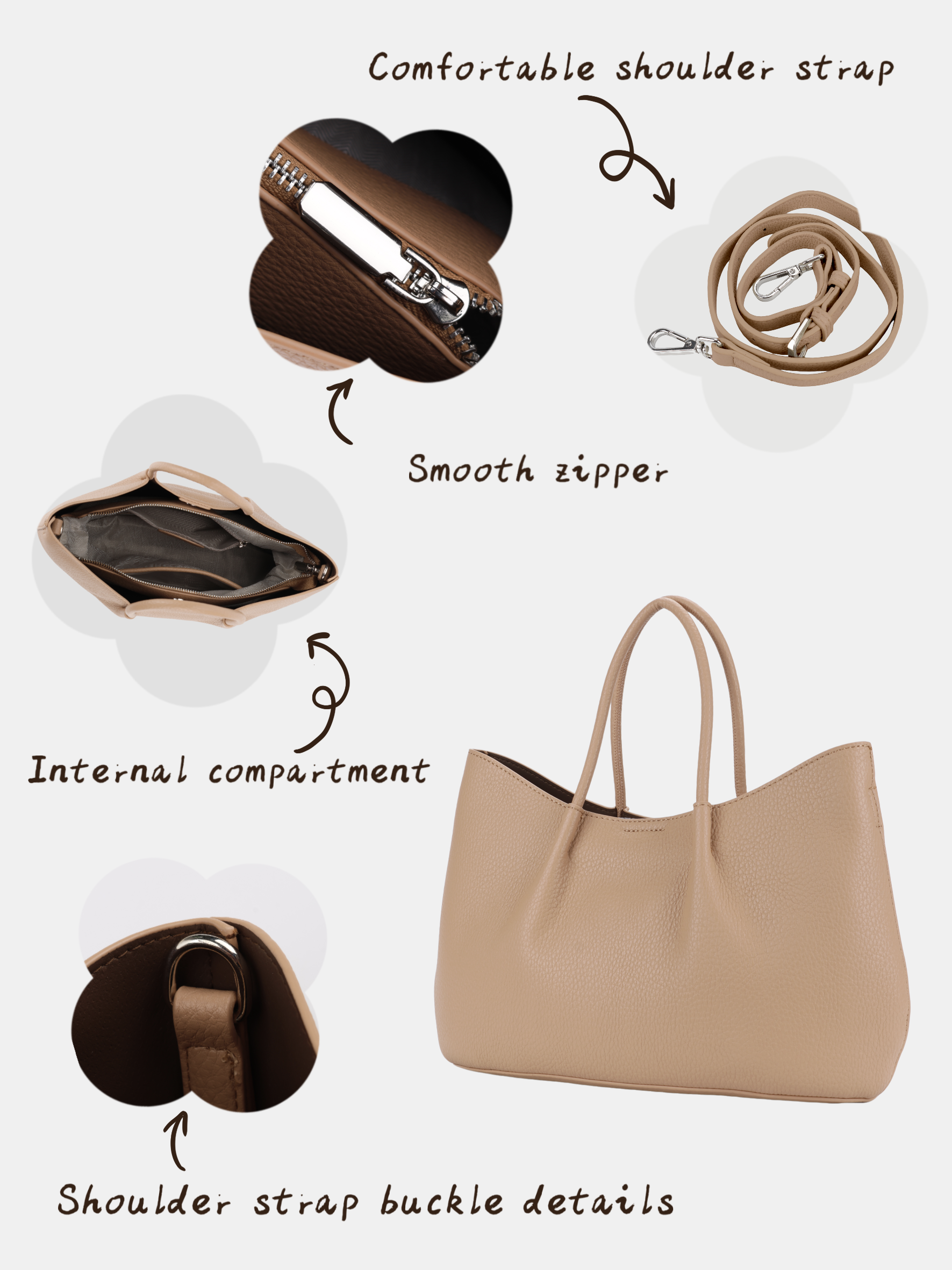 Luckcus Vegan Leather Effie Tote