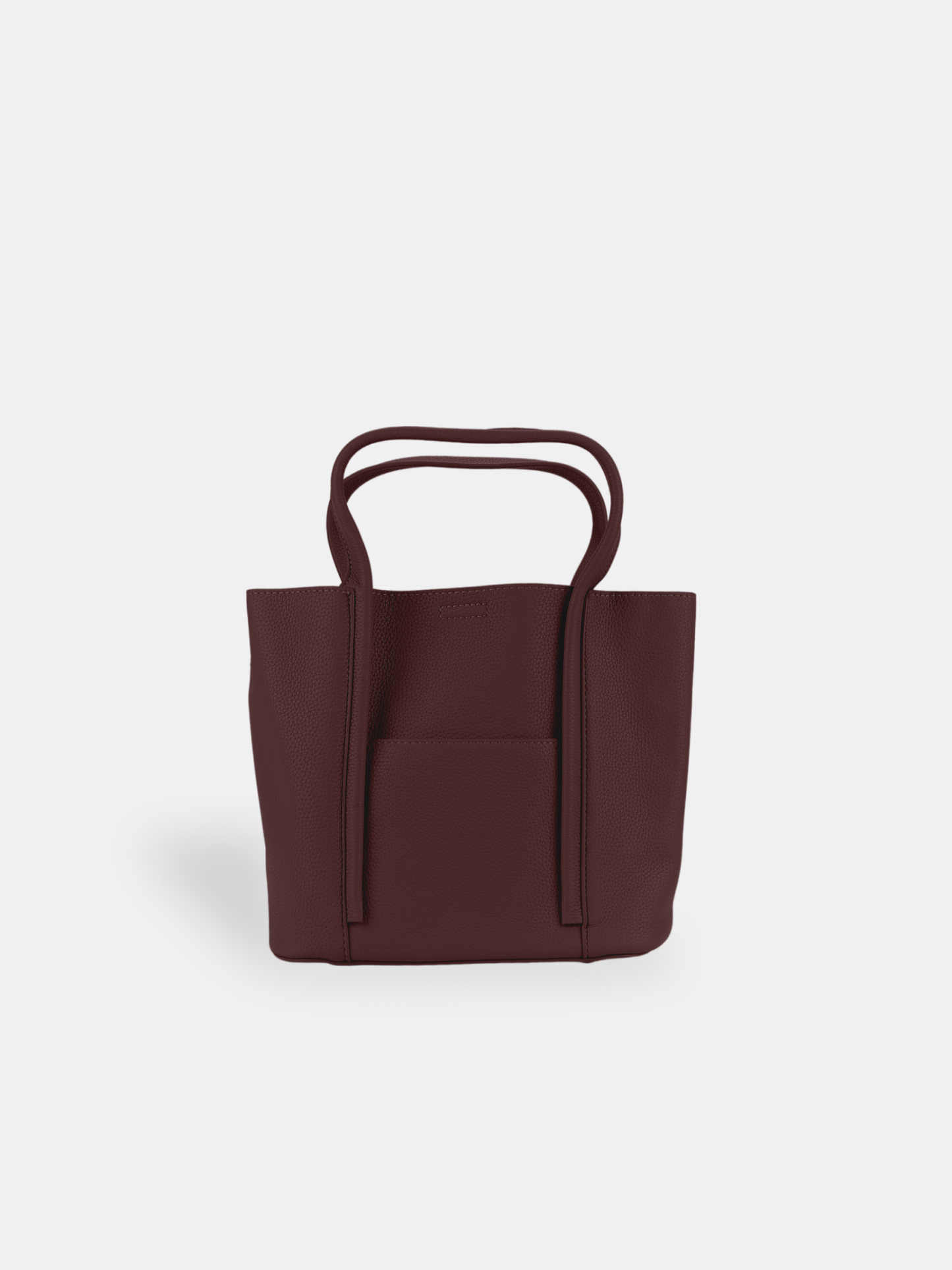 Luckcus Minimalist Leather Handbag with Seam Lines