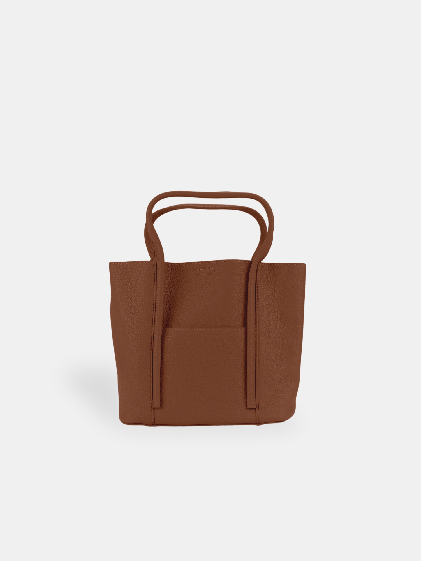 Luckcus Minimalist Leather Handbag with Seam Lines