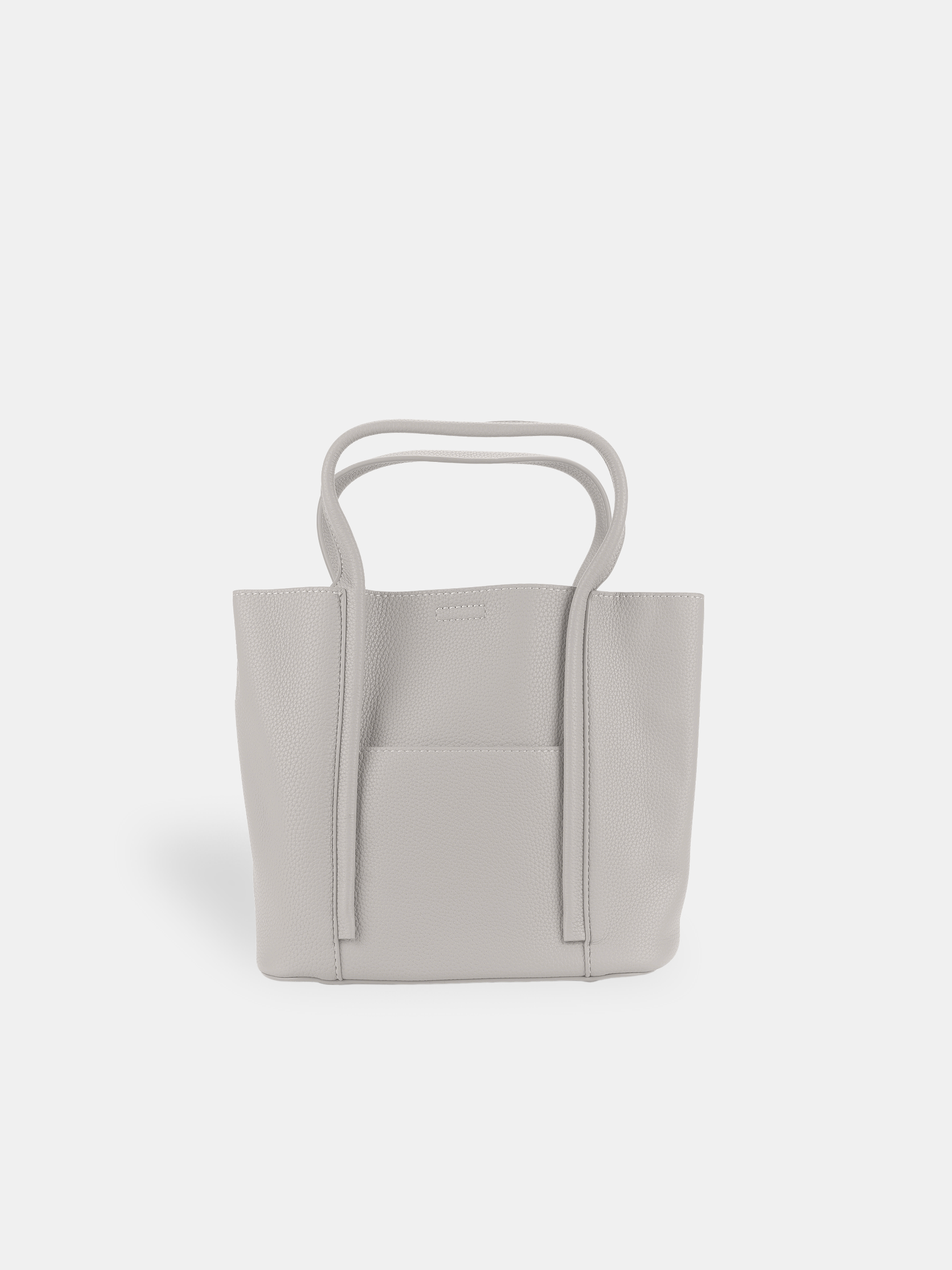 Luckcus Minimalist Leather Handbag with Seam Lines