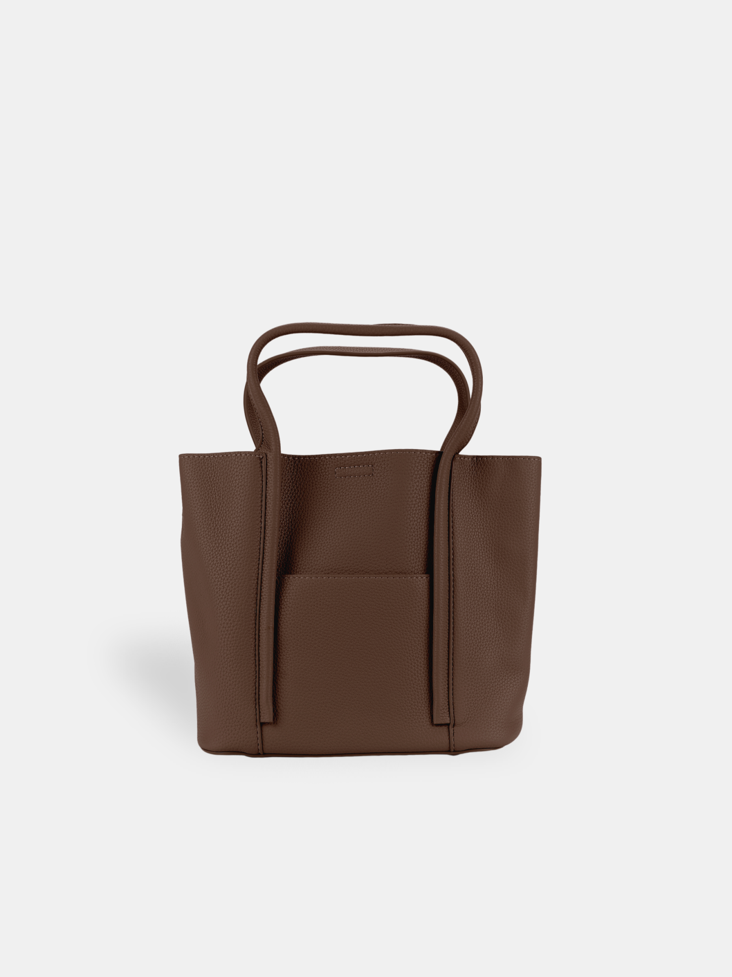 Luckcus Minimalist Leather Handbag with Seam Lines