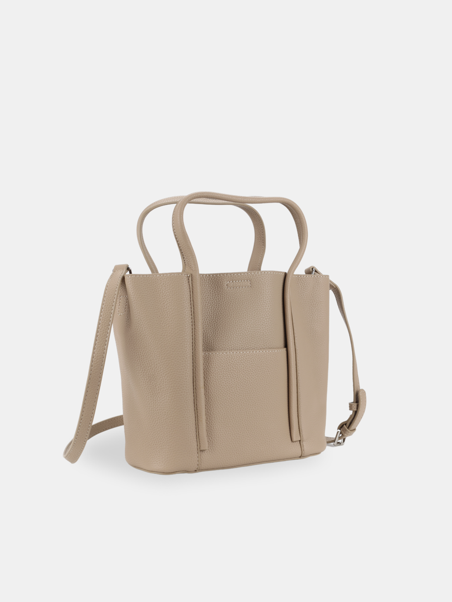 Luckcus Minimalist Leather Handbag with Seam Lines
