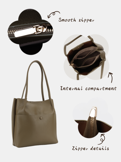 Luckcus Sloan Vegan Leather Slouch Tote