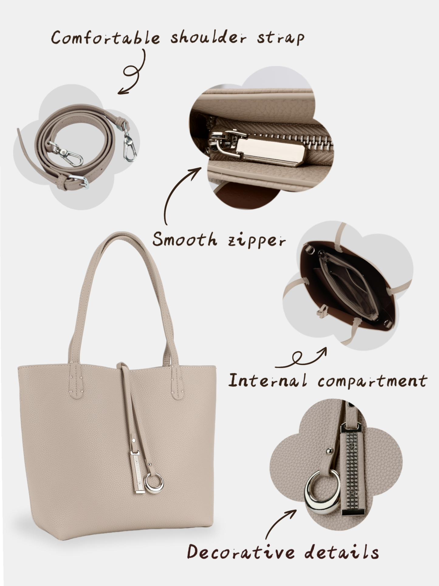 Luckcus Aria Vegan Leather Elegance Tote