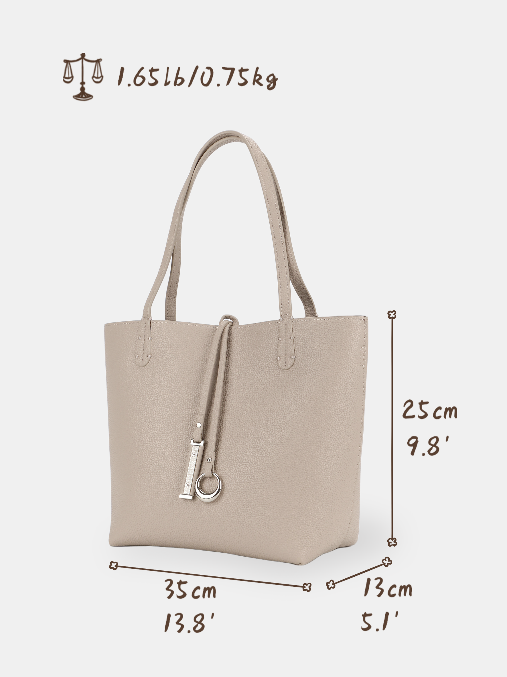 Luckcus Aria Vegan Leather Elegance Tote