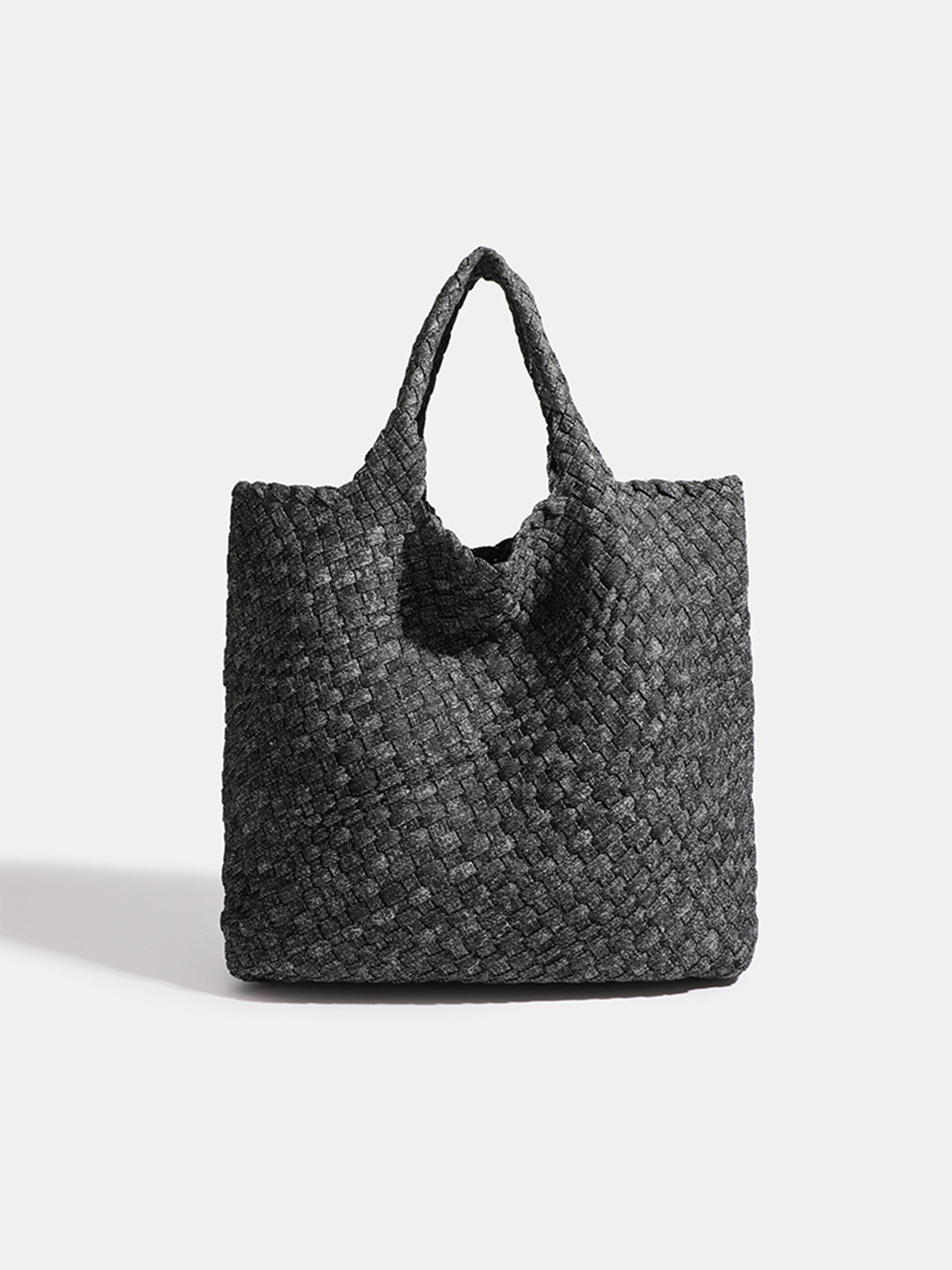 Luckcus Handwoven Denim Tote With Handwoven Inner Pocket