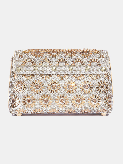 Luckcus Infinite Shine Floral Galaxy Chain Clutch 