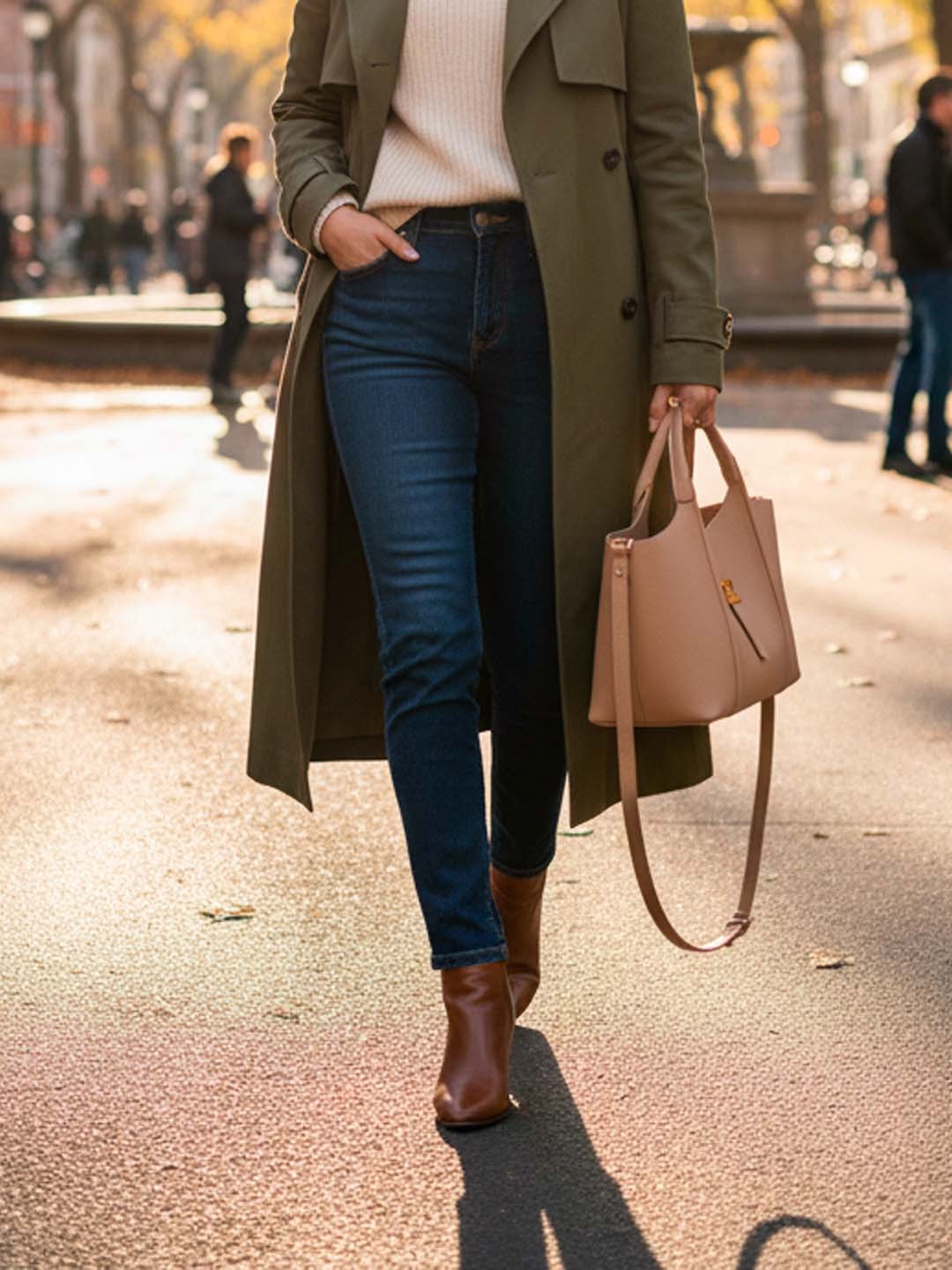 Luckcus Minimalist Clean-Line Winged Tote