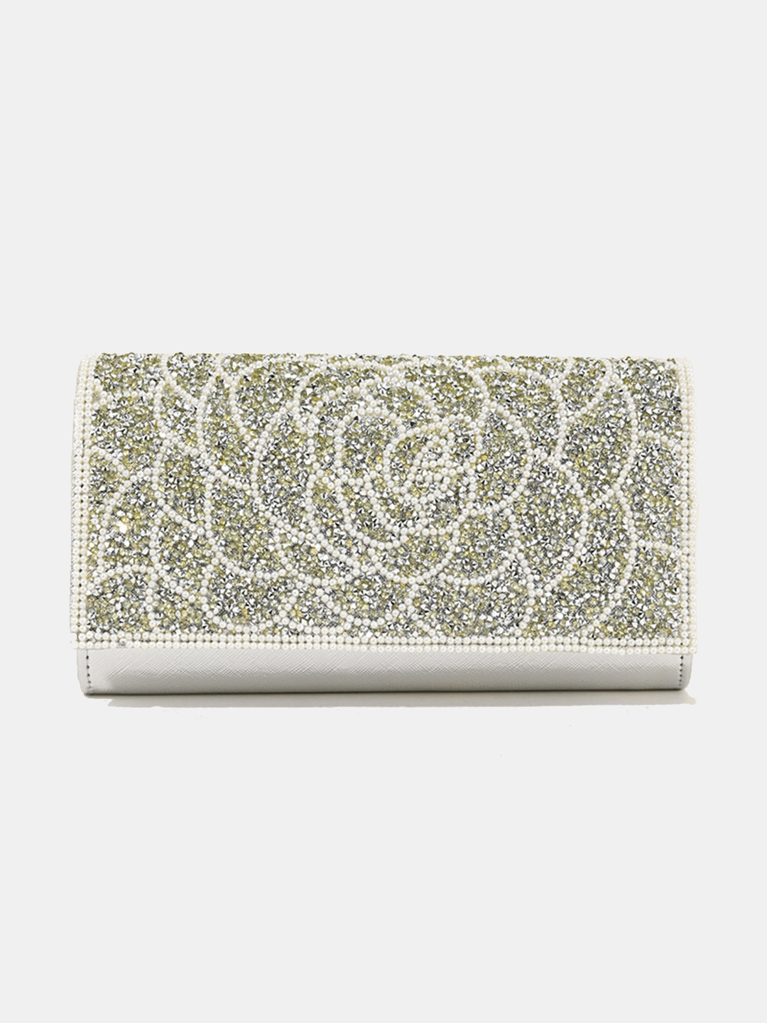 Luckcus Opulent Rose Beaded Clutch