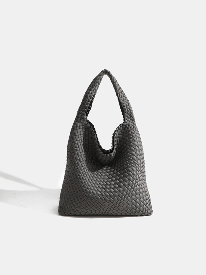 Luckcus Mini Woven Hobo Handheld Mini Bag in Effortless Drape