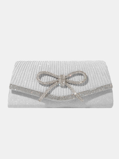 Luckcus Crystal Bow Elegance Clutch