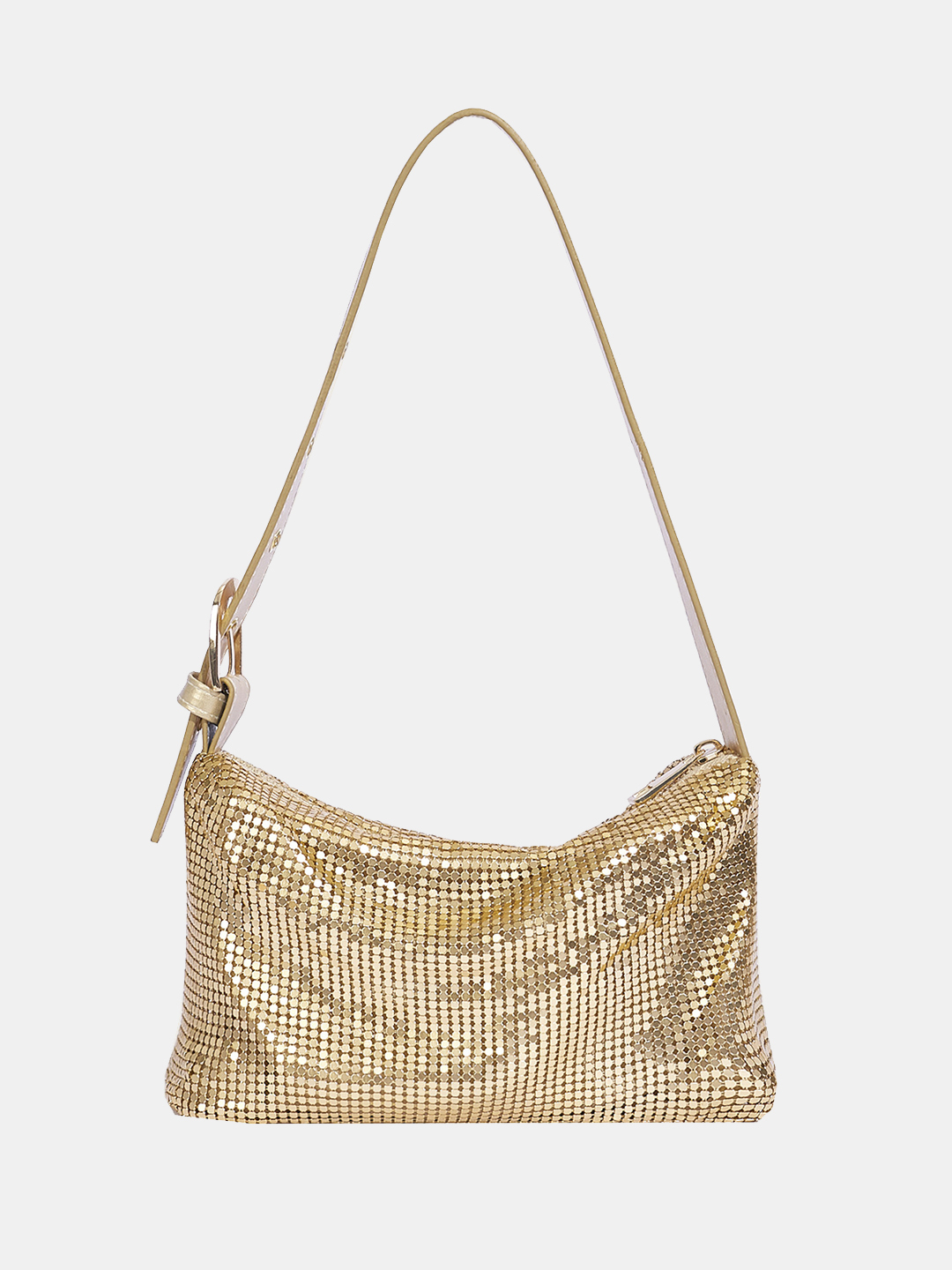 Luckcus Disco Mesh Buckle Clutch Shoulder Bag