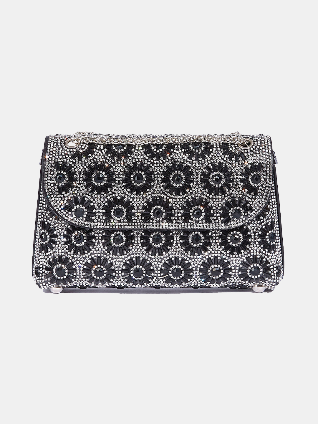 Luckcus Infinite Shine Floral Galaxy Chain Clutch 