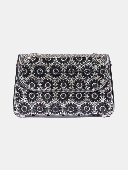 Luckcus Infinite Shine Floral Galaxy Chain Clutch 