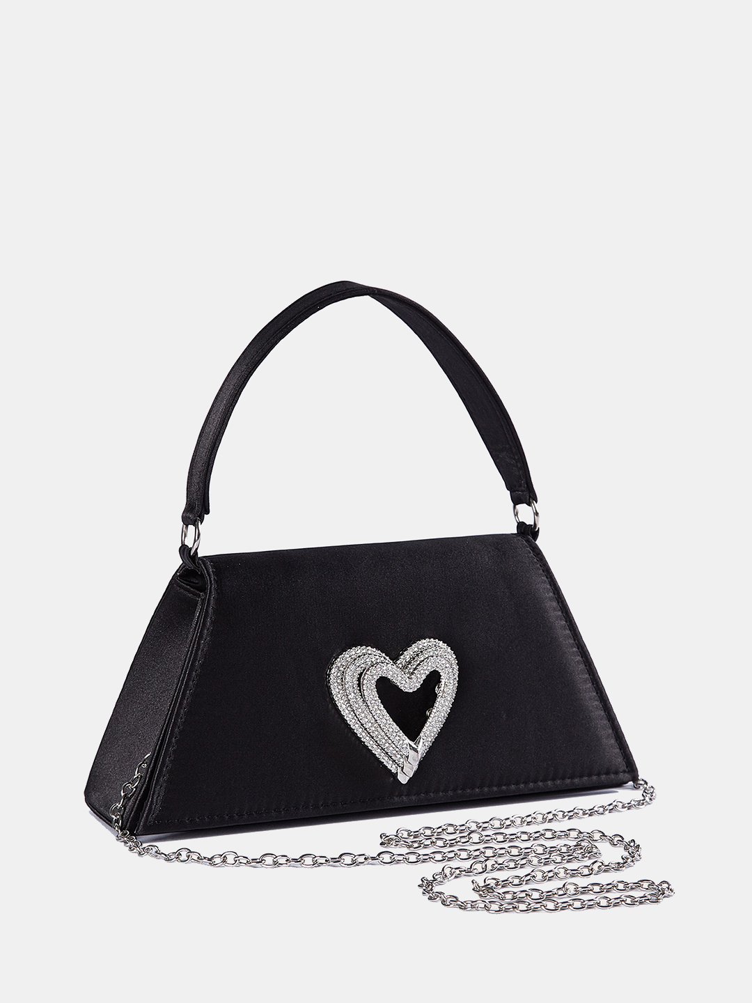 Luckcus Diamond Heart Top Handle Clutch
