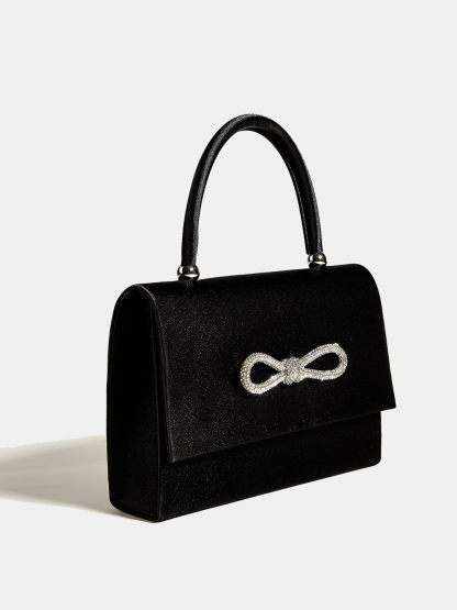 Luckcus Bow Crystal Top-Handle Clutch