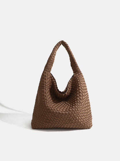 Luckcus Mini Woven Hobo Handheld Mini Bag in Effortless Drape