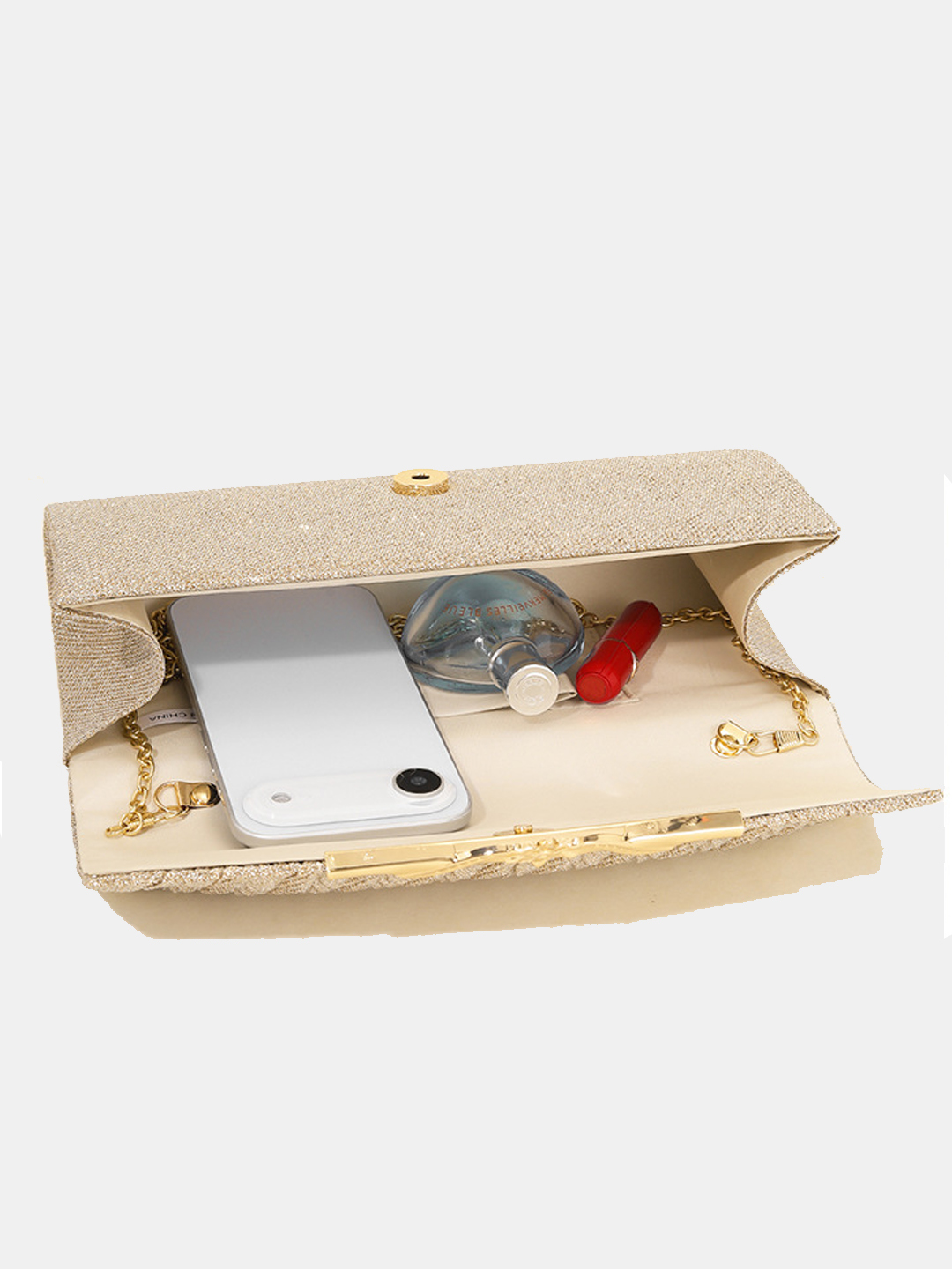 Luckcus Enchanted Bloom Glitter Clutch