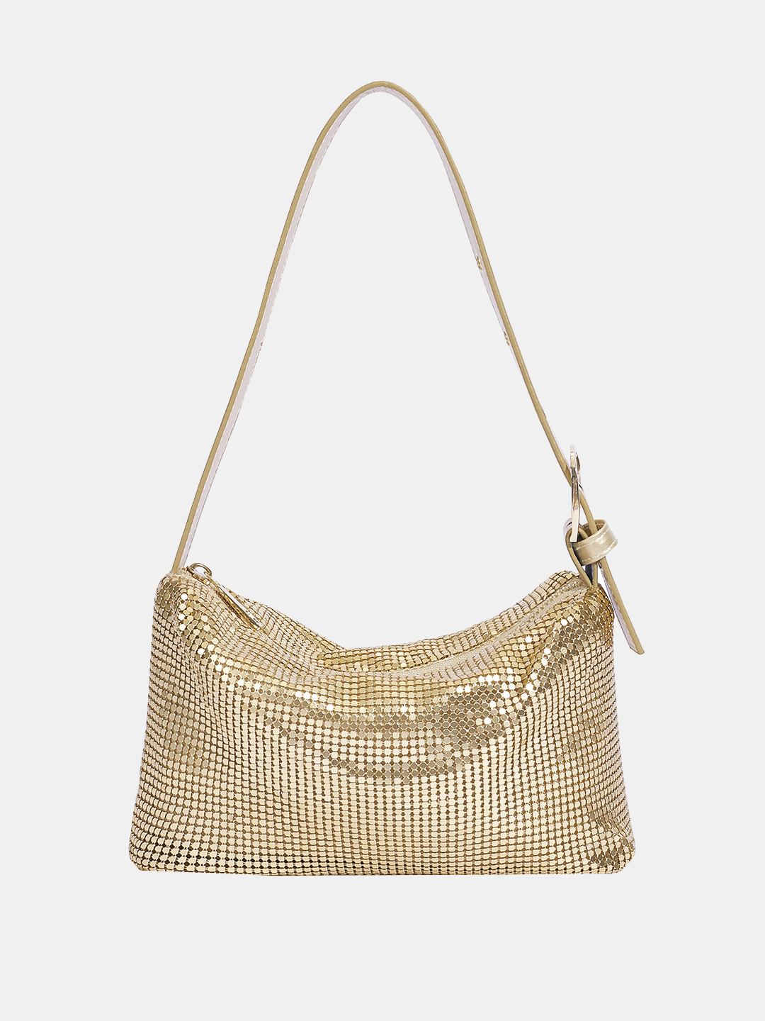 Luckcus Disco Mesh Buckle Clutch Shoulder Bag