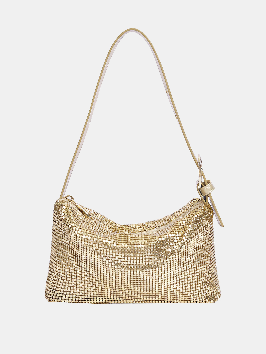 Luckcus Disco Mesh Buckle Clutch Shoulder Bag
