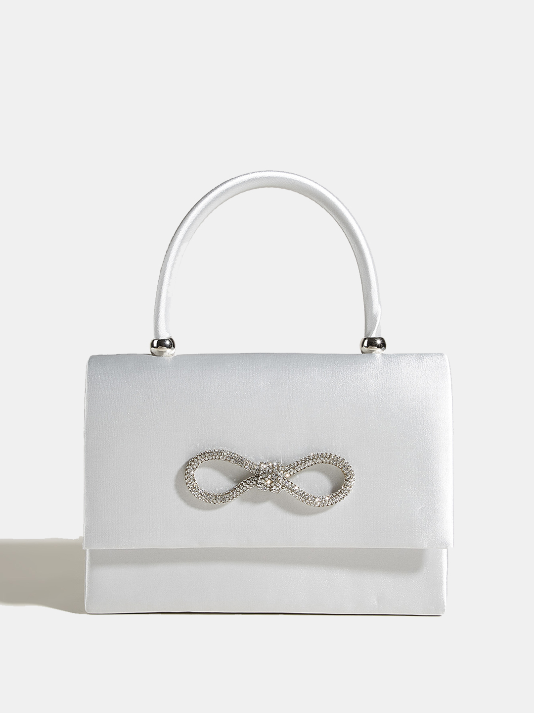 Luckcus Bow Crystal Top-Handle Clutch