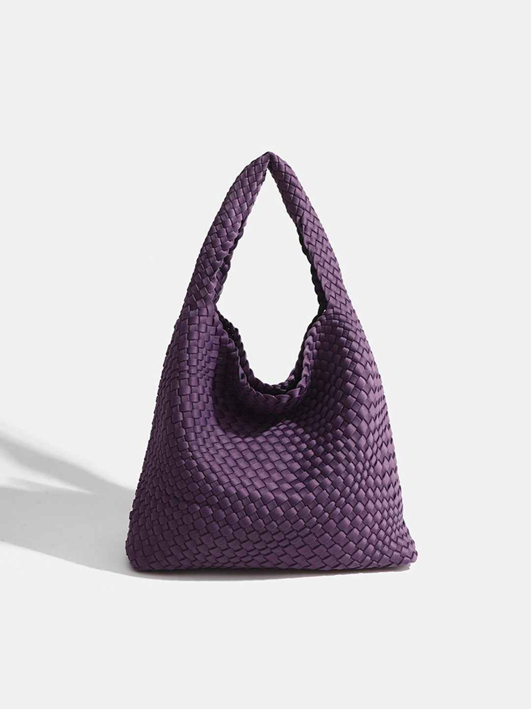 Luckcus Mini Woven Hobo Handheld Mini Bag in Effortless Drape